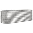 thumbnail image 3 of vidaXL Raised Garden Bed Raised Flower Bed Galvanized Steel Outdoor Planter, 3 of 6