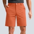 thumbnail image 2 of FRSASU Men's Golf Shorts Dress Casual Work Flat Front Lightweight Quick Dry Hybrid Short with Pockets Orange, 2 of 6