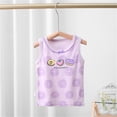 thumbnail image 2 of MIASHUI Débardeurs Graphiques Sans Manches pour Tout-Petites Filles, Camisoles pour Enfants Filles, Violet, 3-4 Ans, 2 of 3