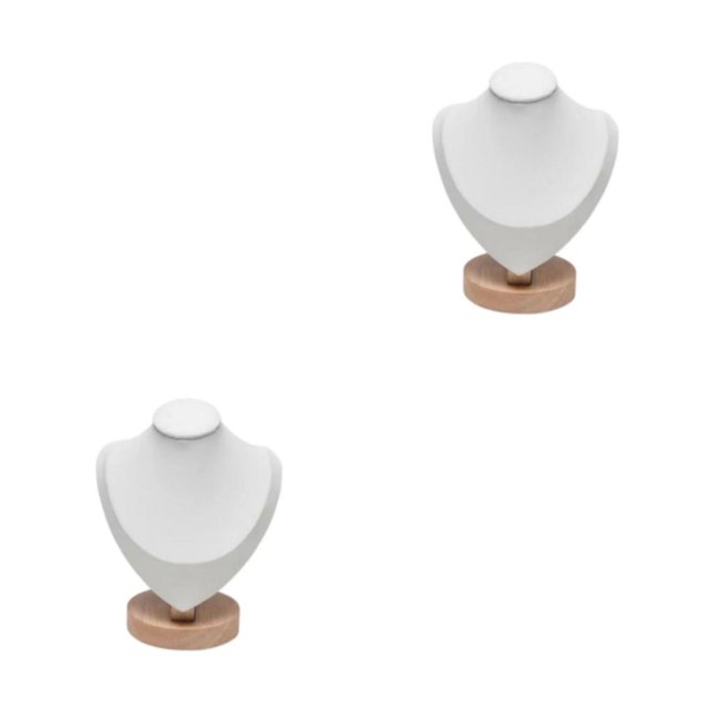 Ruiboury Présentoir de Colliers Chic et Stable pour Commode Magasin de Détail Showroom S Blanc 2Ensemble