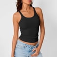 thumbnail image 4 of ohmzyzo Womens Workout Tank Tops V Neck Racerback Going Out Crop 2025 Trendy Top Summer Sleeveless Ribbed Camisole, 4 of 7