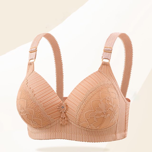 Weiqiqre Bras for Women Back Fat Smoothing Bra Lace Underwire Full Coverage Padded Bras with Support