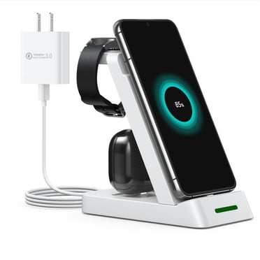 EGNMCR la Pile de Station de Recharge Trois-en-un Convient à l'Interface IOS Commune Écouteurs de Téléphone Mobile et Montres à Recharge Sans Fil sur le Marché Recharge Sans Fil