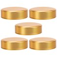 thumbnail image 1 of Miangastore Jam Jar Covers Golden Metal 5Pcs 1.9x0.8in, 1 of 8
