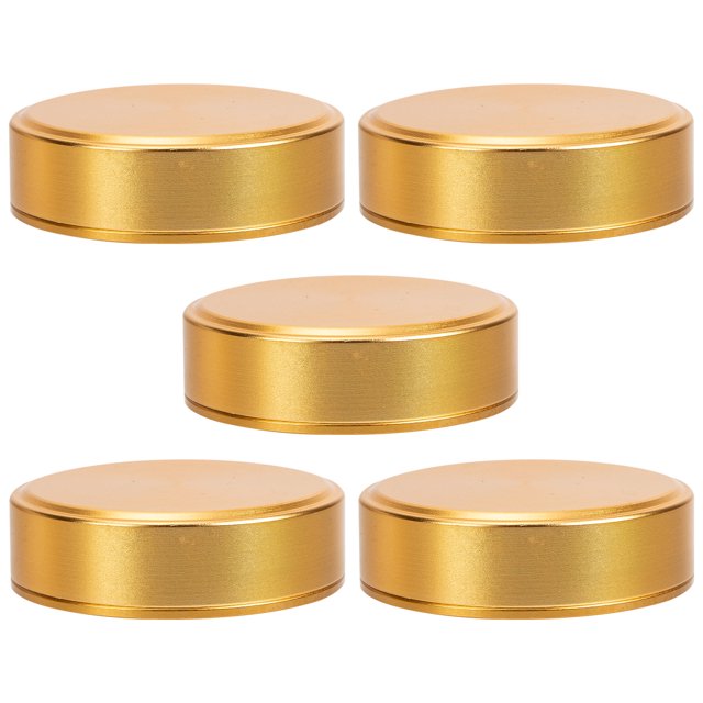 Miangastore Jam Jar Covers Golden Metal 5Pcs 1.9x0.8in