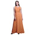 thumbnail image 1 of Bimba Robe Longue Maxi Sans Manches pour Femmes à Imprimé Damassé Style Chic - X-Grand, 1 of 5