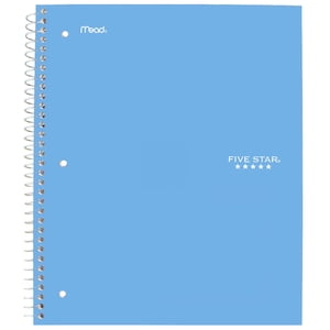 Five Star® 3 Subject 300pg Notebook 11" Blue