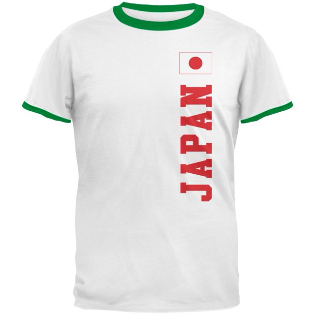 World Cup Japan T-Shirt à Col Contrastant pour Hommes