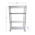 thumbnail image 3 of TRINITY 4-Tier Wire Shelving Rack | 48" X 18" X 72" | Nsf | Includes Wheels And Liners | Black, 3 of 5