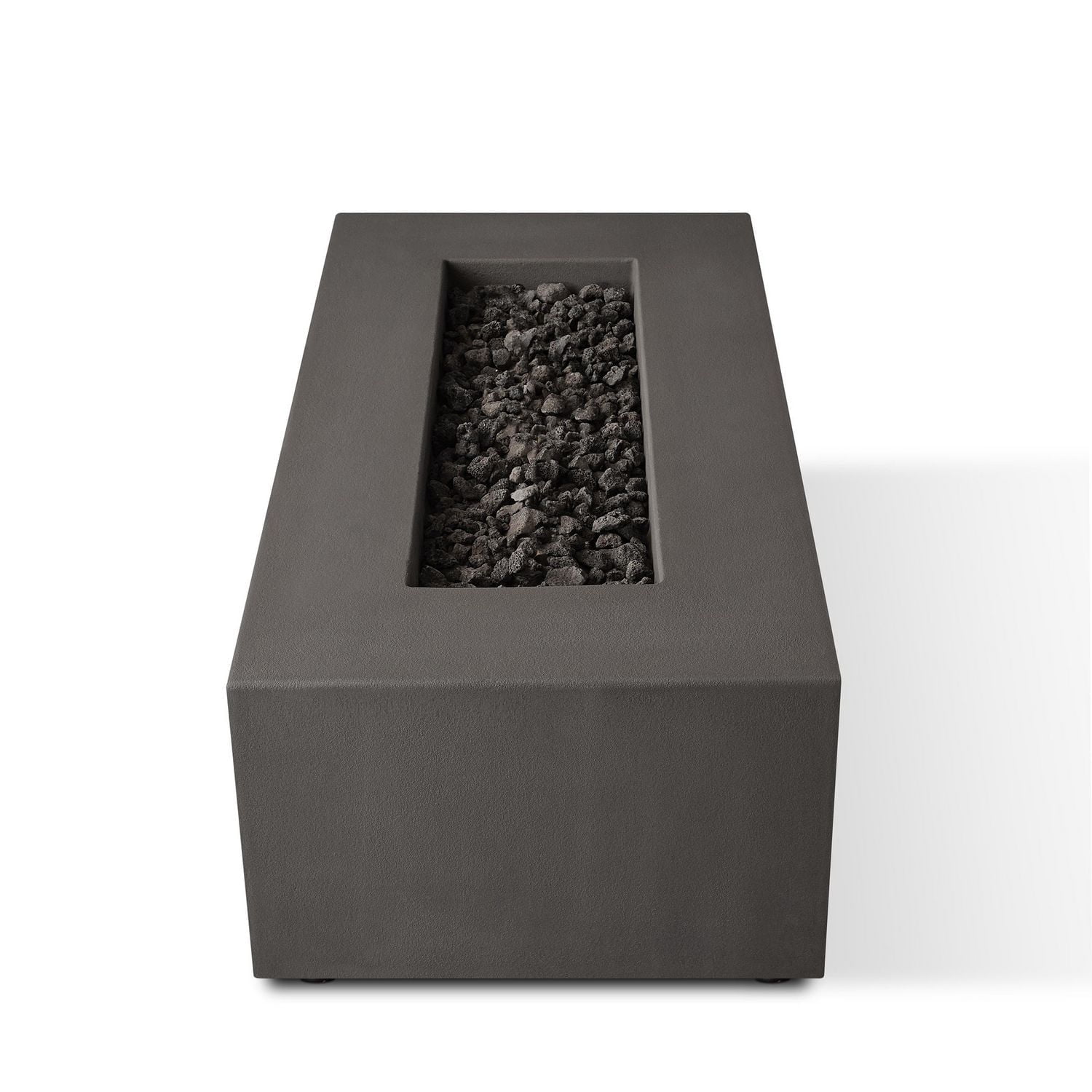 Real Flame Estes 40" Square Concrete Natural Gas Fire Pit Carbon by Jensen Co.