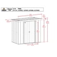 thumbnail image 3 of Arrow 6 x 4 x 6 ft Blue Shed, 3 of 7