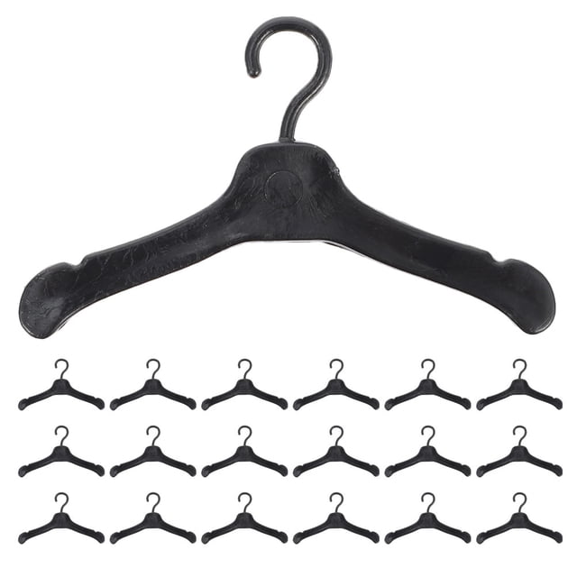 Miangastore 100pcs Doll Clothes Hanger Plastic Doll Clothes Hanger Doll Outfits Racks Doll Accessories