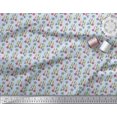 thumbnail image 3 of Soimoi Japan Crepe Satin Fabric Text,Tree & Owl Cartoon Print Fabric by The Yard 42 Inch Wide, 3 of 3