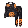 thumbnail image 2 of MKOSPLRT Pyjamas d'Halloween pour Tout-Petits Filles Garçons Vêtements de Nuit Ensembles 2 Pcs Manches Longues Col Ras du Cou Hauts Bas de Pyjama Tenue de Détente des Fêtes 3-15 Ans, 2 of 5