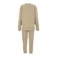 thumbnail image 4 of Besolor Womens Sweatsuits 2 Piece Outfits Crewneck Split Pullover Sweatshirt and Drawstring Sweatpants Tracksuit Lounge Sets, 4 of 4