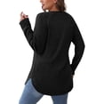 thumbnail image 4 of BLVB Womens Soft Long Sleeve V Neck Shirts Solid Color Casual Ribbed Knitted Pullover Tunic Tops Lightweight Curvy Sweaters, 4 of 7