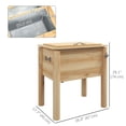 thumbnail image 3 of Outsunny 54-Qt Wooden Patio Cooler, Outdoor Cooler Table, Natural, 3 of 10