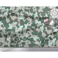 thumbnail image 2 of Soimoi Moss Georgette Fabric Two Tone With Grey Camouflage Print Sewing Fabric Yard 42 Inch Wide, 2 of 3