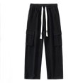 thumbnail image 5 of Styesk Men's Pants Men's Solid Color Pocket Workwear Pantscasual Straight Leg Pants, 5 of 5