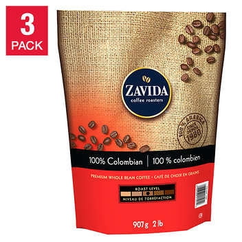 Zavida® - 100% Colombian Whole Bean Coffee 3 x 907 g Bags