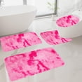 thumbnail image 2 of Mixed Colors Bath Mats 4 Set Bathroom Rugs for 4 Pcs Toilet Mats Universal Soft Comfortable Water Absorption Non-Slip Thick Machine Washable Easy Dry Dark Color Door Mat Indoor Entrance, 2 of 7
