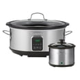 thumbnail image 1 of Kenmore Programmable 7 QT (6.6L) Slow Cooker and Dipper, Black Silver, 1 of 10