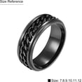 thumbnail image 4 of Stress Relief Ring for Men Women - Spinner Fidget Anxiety Rings, Solid 316L Stainless Steel,Silver,7, 4 of 6