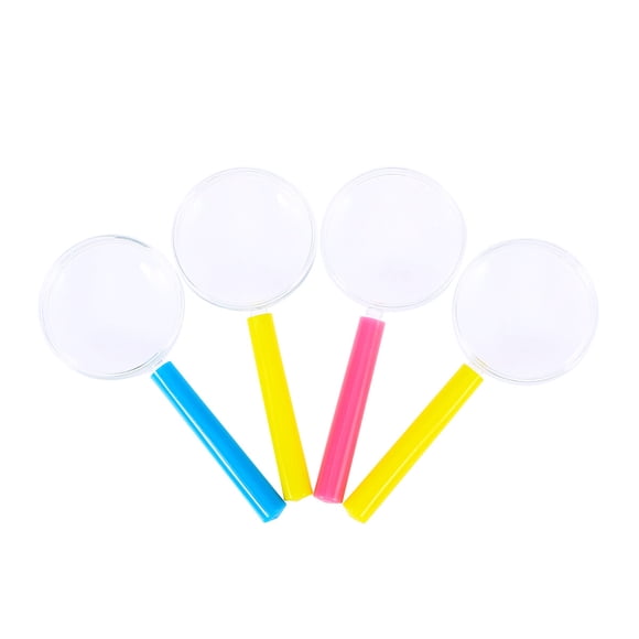 4 Pcs Jouets Loupes pour Enfants, Loupe de Jardin d'Enfants, Mini Loupe en Plastique, Ensemble de Loupes pour Enfants (Livraison Couleurs au Hasard)