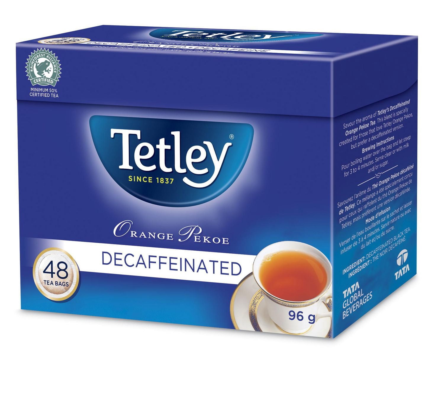 Tetley Decaffeinated Orange Pekoe Tea