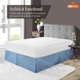 thumbnail image 3 of SGI Bedding 14 Inch Pleated Bed Skirt | Microfiber Bed Skirt | Fade Resistant, Wrinkle Free, Anti-static, Decorative, Extra Storage Space, Clutter-Free | California King, Mediterranean Blue, 3 of 6