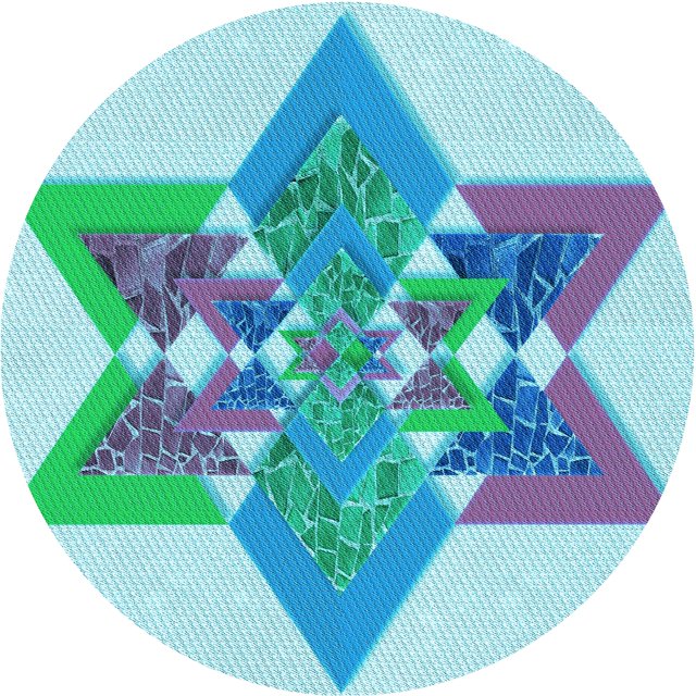 Ahgly Company Tapis d'Intérieur Ronds Transitionnels Bleus Lavables à la Machine, 3 Pieds Rond