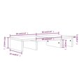 thumbnail image 4 of vidaXL Monitor Stand White 60x24x10.5 cm Solid Wood Pine, 4 of 5