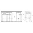 thumbnail image 5 of Bowery Hill 3-PieceTransitional Wood & Fabric Bar Dining Set in Natural Brown, 5 of 5