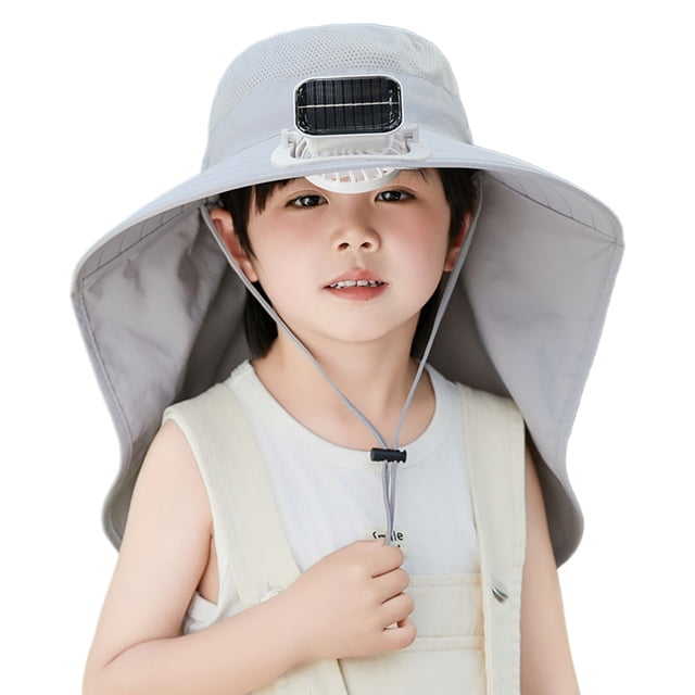 Youkk Protection Solaire Chapeau de Pêcheur Protection à la Mode pour la Randonnée Estivale et les Activités de Plein Air Polyvalent Gris Clair