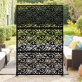 thumbnail image 1 of 72" H x 47" W Freestanding Metal Privacy Screen - Rustproof Weather-Resistant, 0.39" Gap Decorative Fence for Patio & Garden, 1 of 7
