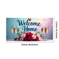 thumbnail image 3 of Welcome Home Banner Floral Butterfly Decor Wall Background for Party Wedding Garden Backdrop Photo Prop Event Decorations Vibrant Flower Display, 3 of 4