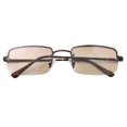 thumbnail image 2 of grinderPUNCH Womens Heart Brown Color Tone Monoblock Sunglasses UNisex, 2 of 3