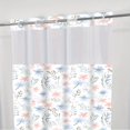 thumbnail image 2 of CNKOO Hookless Shower Curtain With Snap Liner  Summer Leaf Theme Home Decor Hotel Shower Curtain And Liner Set  Watercolor See-Through Shower Curtain With Window  Double Layer  Washable, 2 of 7