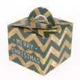 thumbnail image 3 of GUOOL 10 Pieces Christmas Candy Boxes 3.5''x3.5''4.7'' Green Stripe, 3 of 9