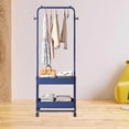 thumbnail image 2 of Support à Vêtements Polyvalent avec Roues, Organisateur de Vêtements Roulant, Petite Garde-Robe sur Roulettes, Portant à Vêtements pour Chambre et Buanderie, 2 of 8