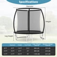 thumbnail image 3 of Gymax Trampoline Extérieur de 8 Pi Trampoline Récréatif Robuste avec Filet de Sécurité, 3 of 10