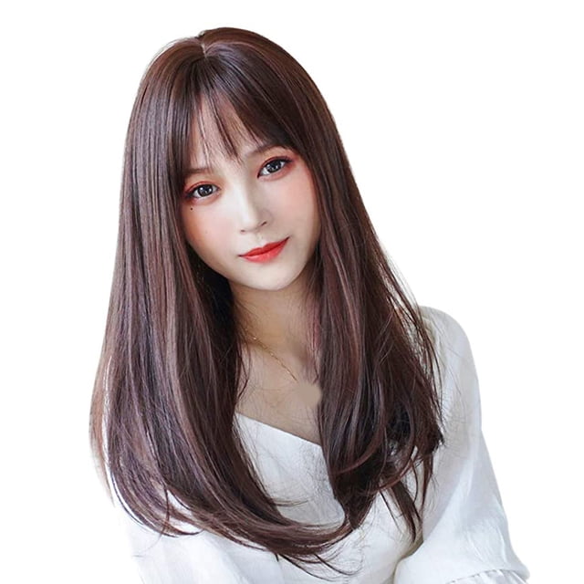 Daisyyozoid Gros Femme Cheveux Courts Naturels, Visage Rond, Cheveux Longs et Lisses, Couvre-Chef Complet, Perruque