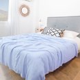 thumbnail image 2 of PiccoCasa Cooling Blanket Viscose from Bamboo Breathable Light Blue Queen, 2 of 7