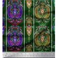 thumbnail image 1 of Soimoi Modal Satin Fabric Stripe & Paisley Ethnic Print Sewing Fabric Yard 42 Inch Wide, 1 of 3