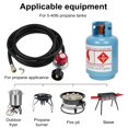 thumbnail image 4 of Visland Propane Regulator 0-20 PSI High Pressure Adjustable Propane Regulator with QCC-1 Type Hose U.S. Propane Tanks Gas Burner Cooker Turkey Fryer Replacement Parts, 4 of 7