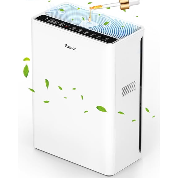 VEWIOR Purificateurs d'Air pour Maison Grande Pièce jusqu'à 2200 Pi2 Purificateurs d'Air H13 HEPA Filtre avec Éponge Parfumée Minuterie Couvercle de Filtre Lavable, Purificateur d'Air Silencieux 15 DB pour Animaux Squames Odeur Fumée Pollen