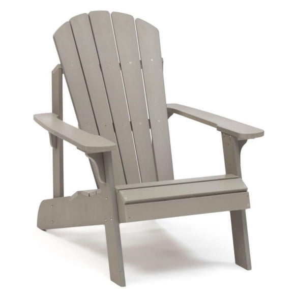 Backyard Lifestyles Adirondack Chair, Polycarbonate – Light Gray, Outdoor Patio Seating