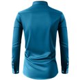 thumbnail image 4 of RXIRUCGD Chemise Décontractée pour Homme à Manches Longues avec Boutons, Poche et Col Rabattable, Bleu, Taille : 4TG, 4 of 4