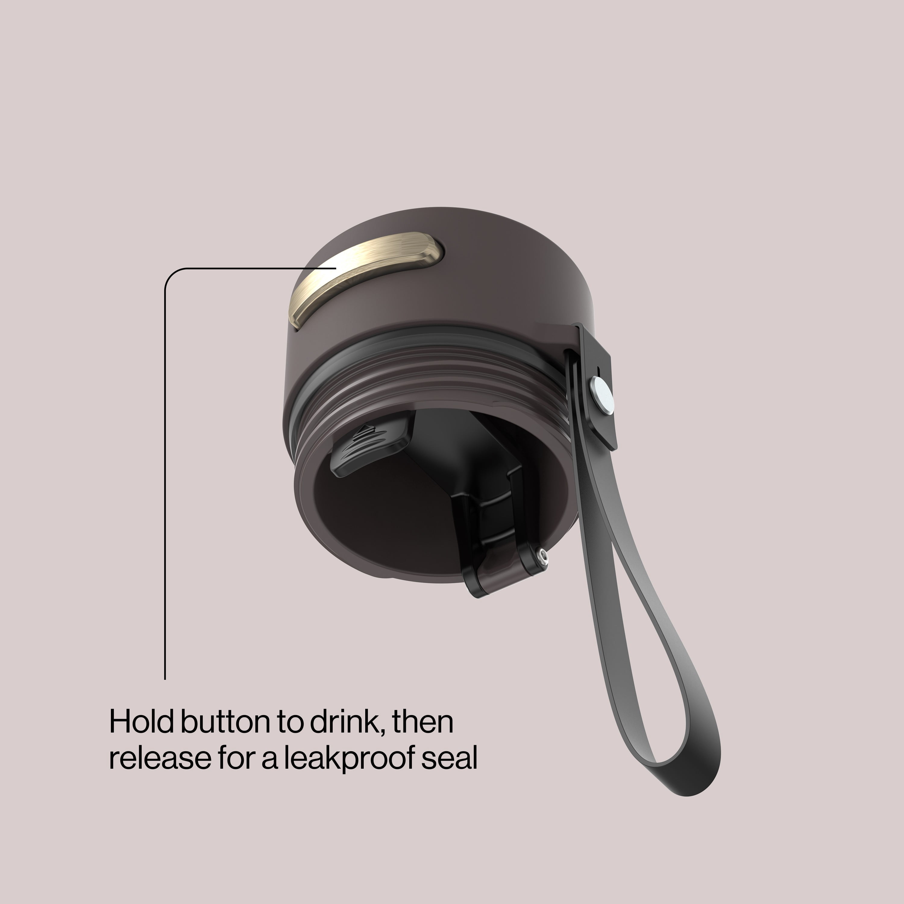 Bouteille d’eau isolée en acier inoxydable Contigo AutoSeal avec courroie de transport, 473 ml (16 oz) – antifuite, sans BPA, sans plomb, lavable au lave-vaisselle
