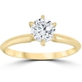thumbnail image 1 of 14k Yellow Gold 1ct Round Solitaire Diamond Engagement Ring, 1 of 3